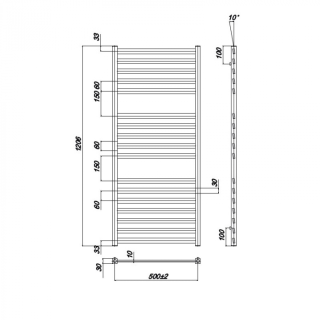 Ravak Полотенцесушитель Водяной Degree 500x1200_W